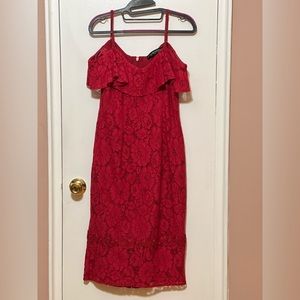 Little Mistress Lace Red Dress